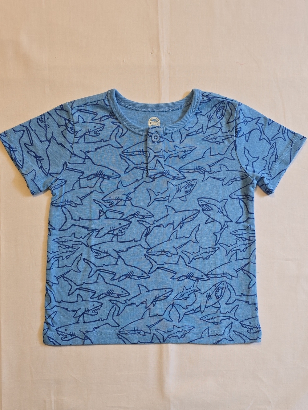 wonder nation - Blue Shark-Print Short Sleeve Kids Tee